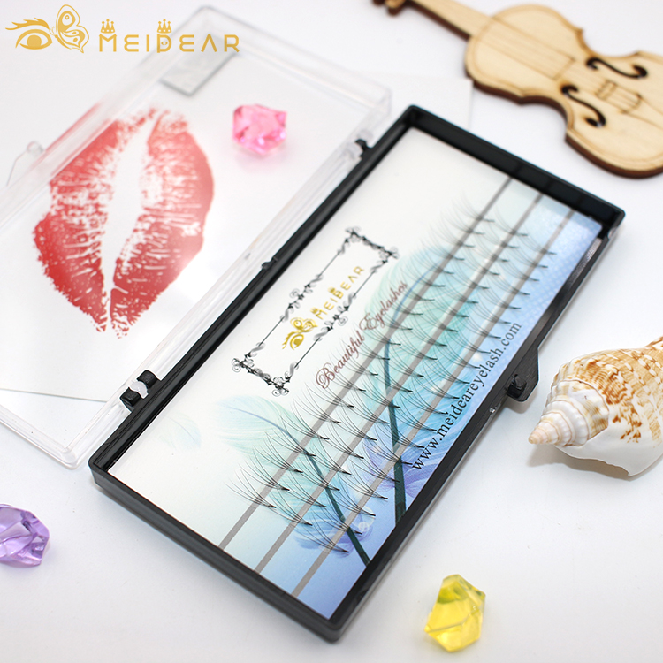 Private label handmade volume eyelash extension clusters from factory in china